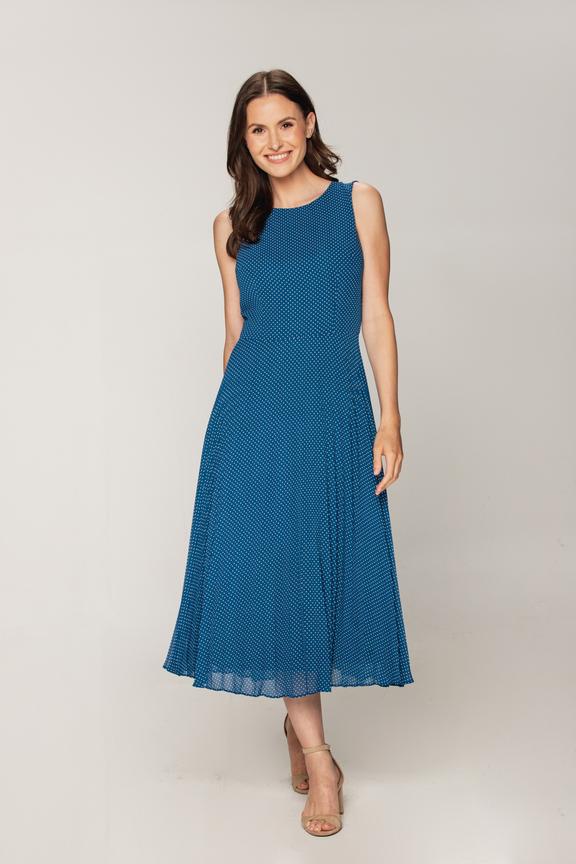 Niebieska solejka w delikatne kropki