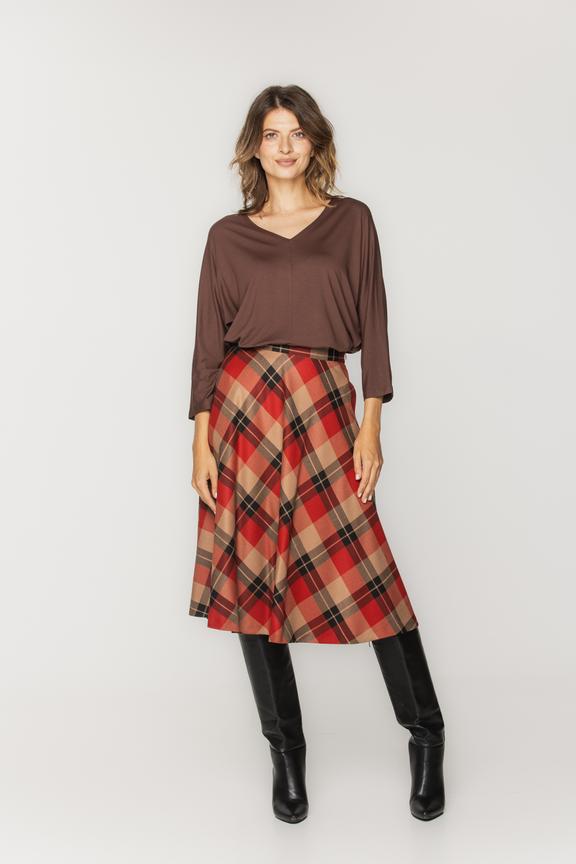 Nietoperzowa brązowa bluzka