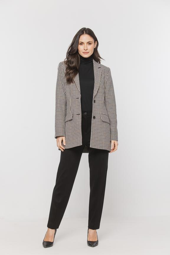 Oversizowa marynarka z modnej tweedowej tkaniny