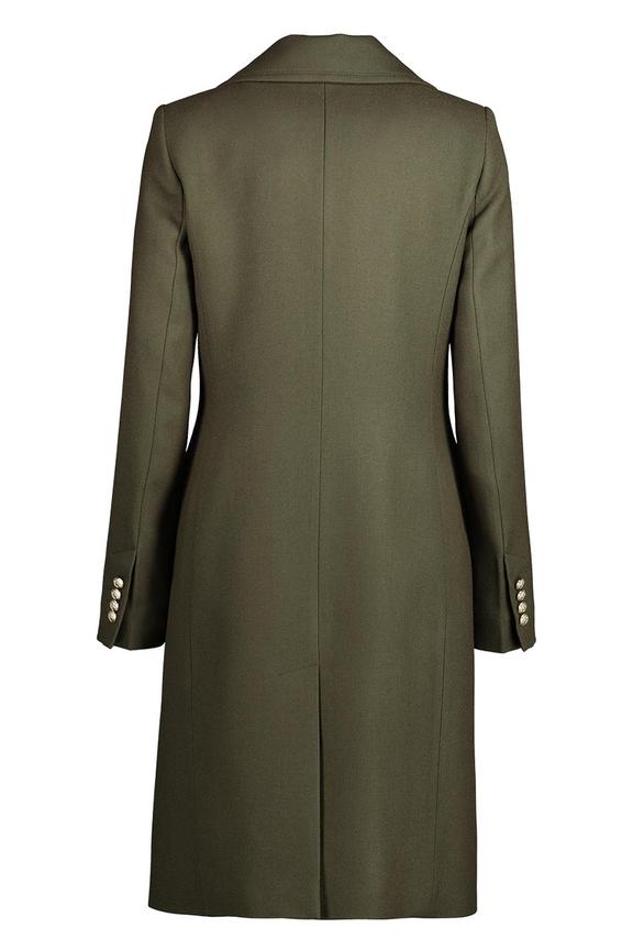 Dwurzędowy płaszcz khaki