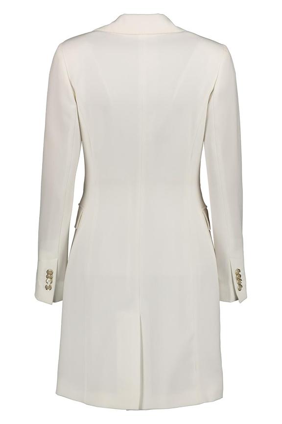 Płaszcz ecru o kroju dyplomatki