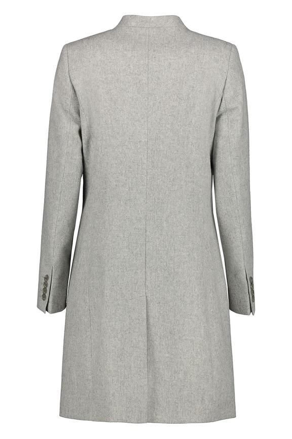 Melanżowy jasno szary płaszcz