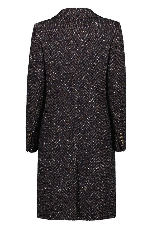 Melanżowy płaszcz z dodatkiem alpaki i jedwabiu