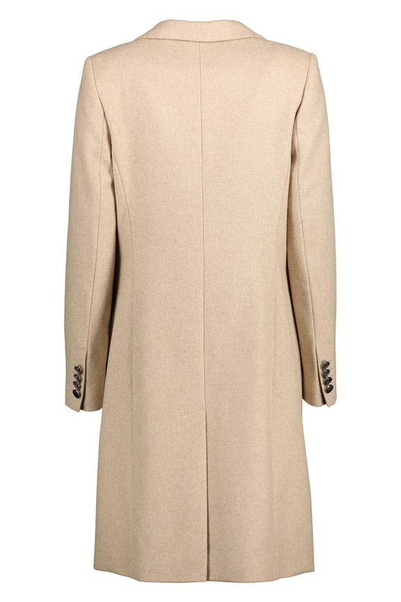 Beżowy płaszcz z wełny