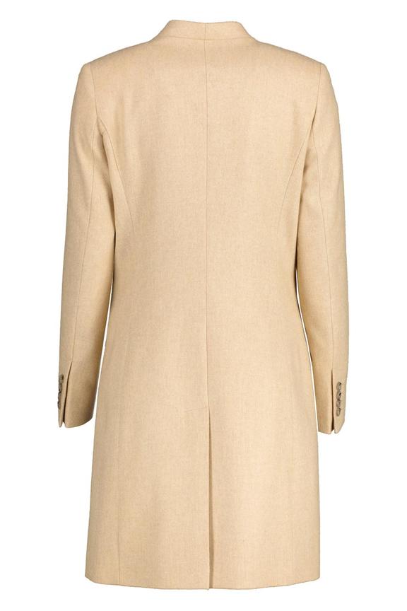 Melanżowy beżowy płaszcz