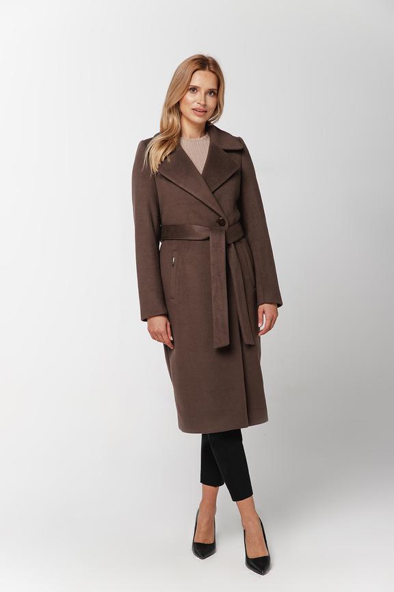 Płaszcz z alpaką w kolorze kawowym