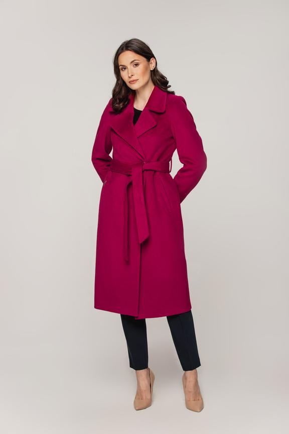 Bordowy płaszcz z alpaką