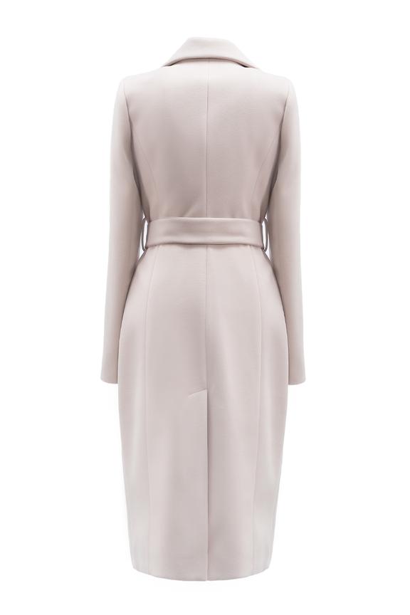 Jasny wełniany płaszcz