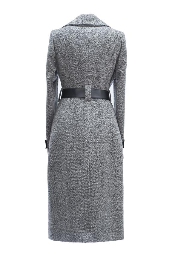 Płaszcz z dwustronnym paskiem