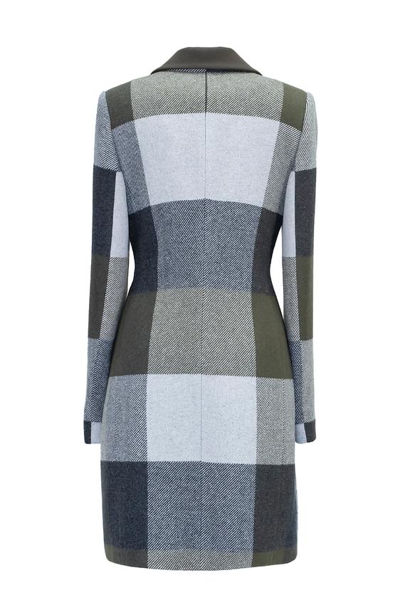 Stylowy płaszcz w kratę