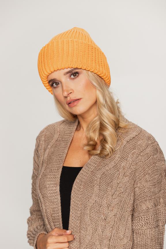 Orange thick weave cap