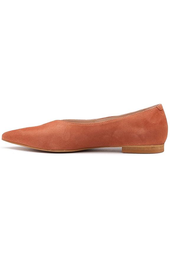 Orange flat sole shoes