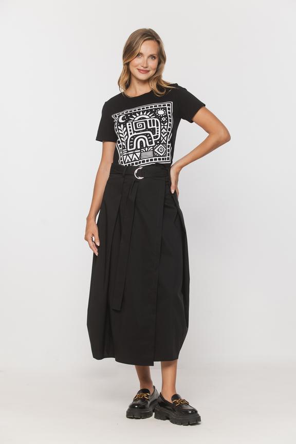 Prosty bawełniany t-shirt z nadrukiem