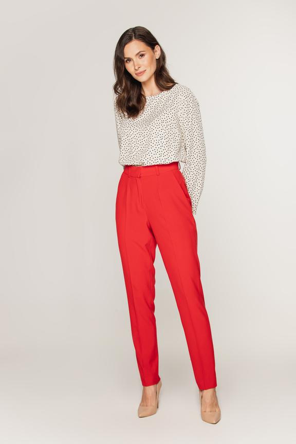 Pudełkowa bluzka w kropeczki