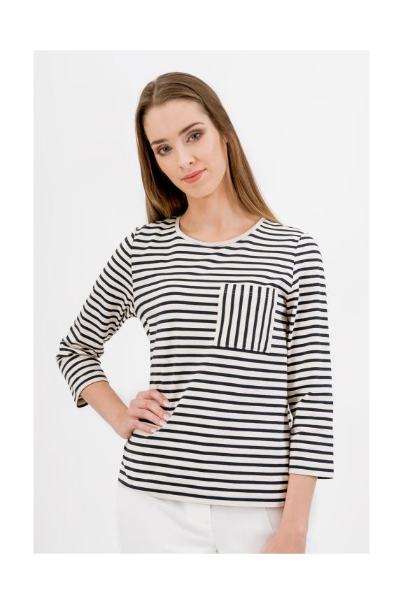 Pudełkowa bluzka w paski