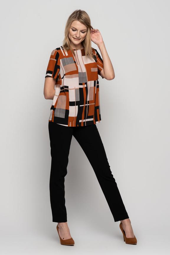 Pudełkowa bluzka z krótkim rękawem