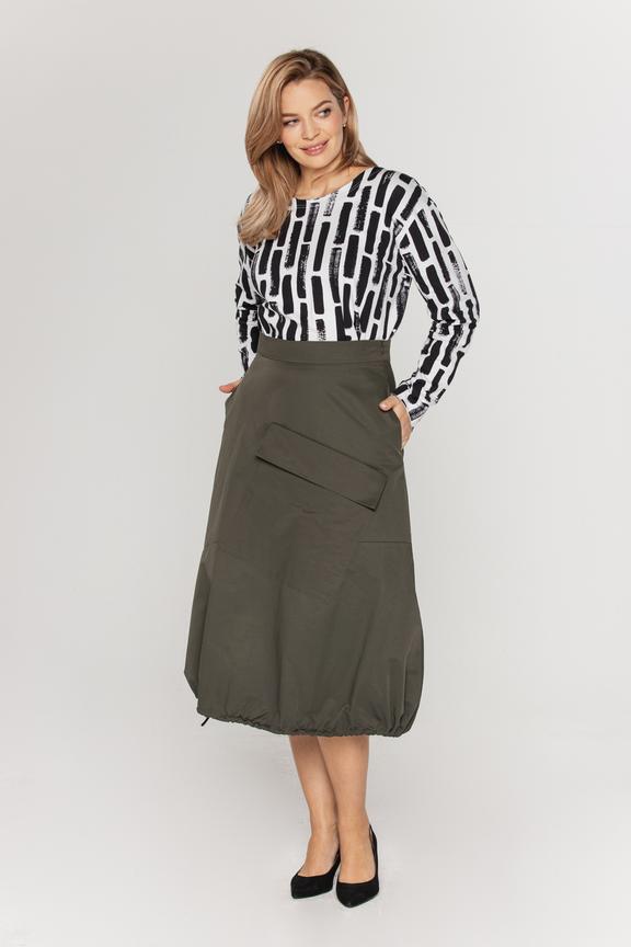 Spódnica z dużą kieszenią w kolorze ciemnej zieleni