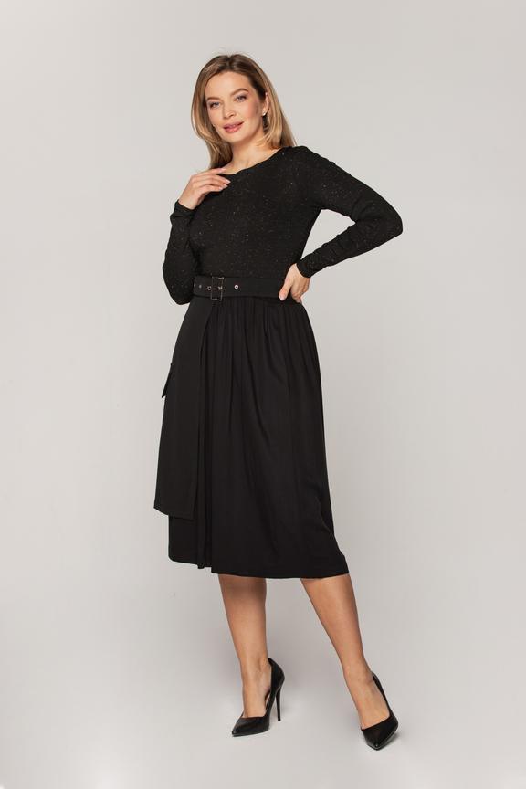 Dwuwarstwowa czarna spódnica