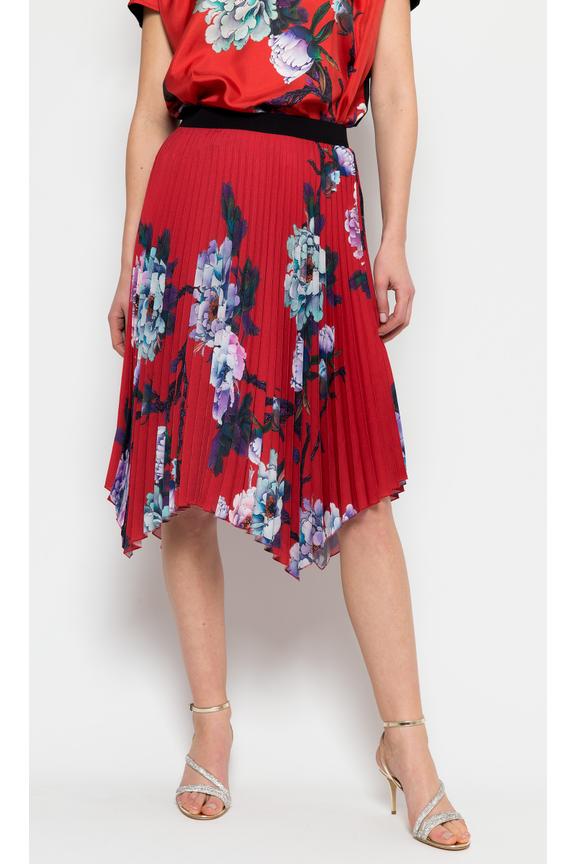 Asymetryczna plisowana spódnica