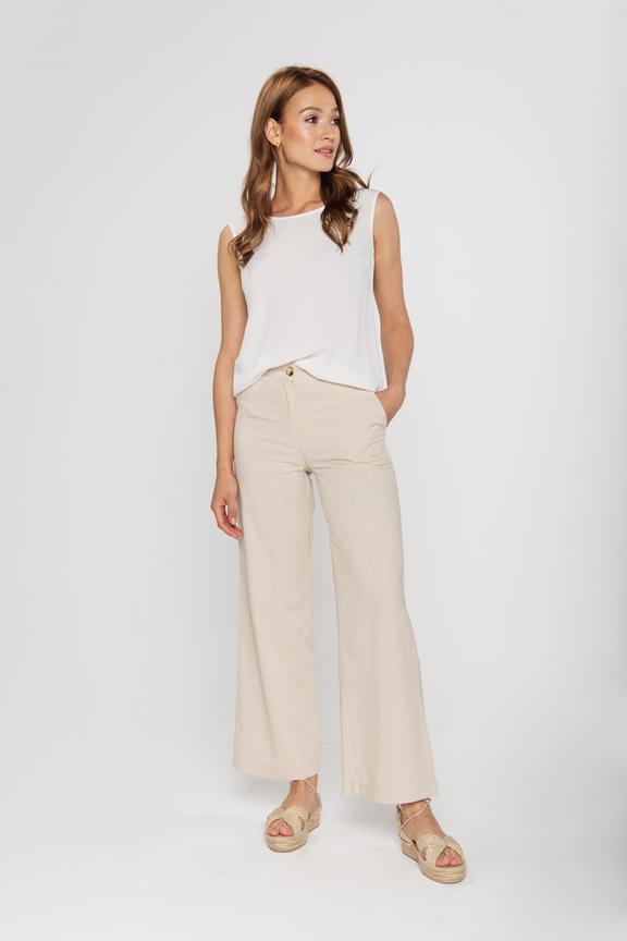 Letnie szerokie spodnie z wiskozy