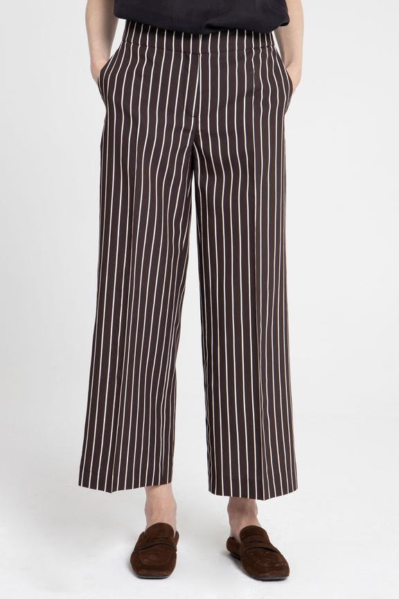 Brązowe kuloty w paski