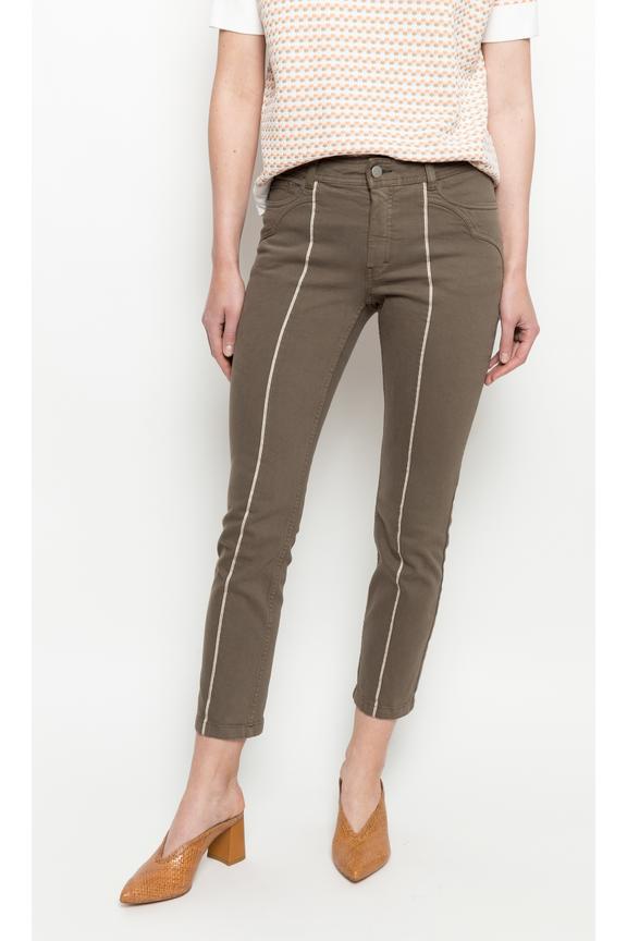 Spodnie khaki z wypustką