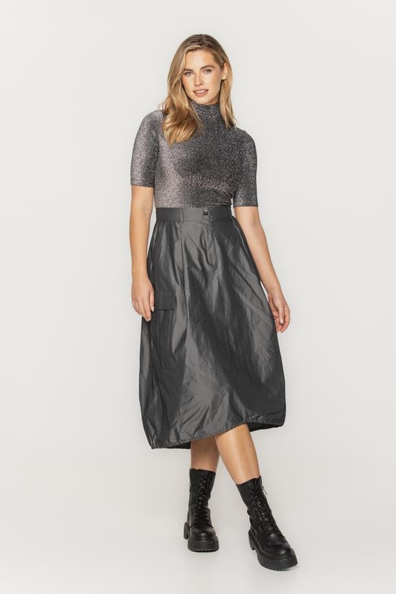 Stalowa spódnica z tafty