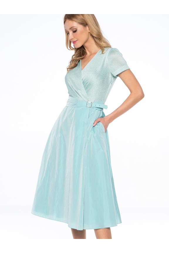 Chic celadon dress