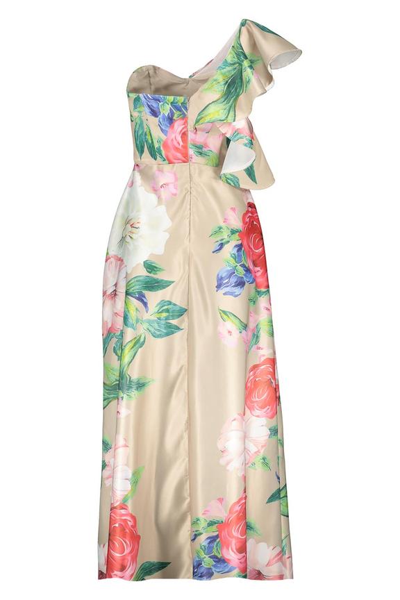 Wizytowa sukienka w kwiaty