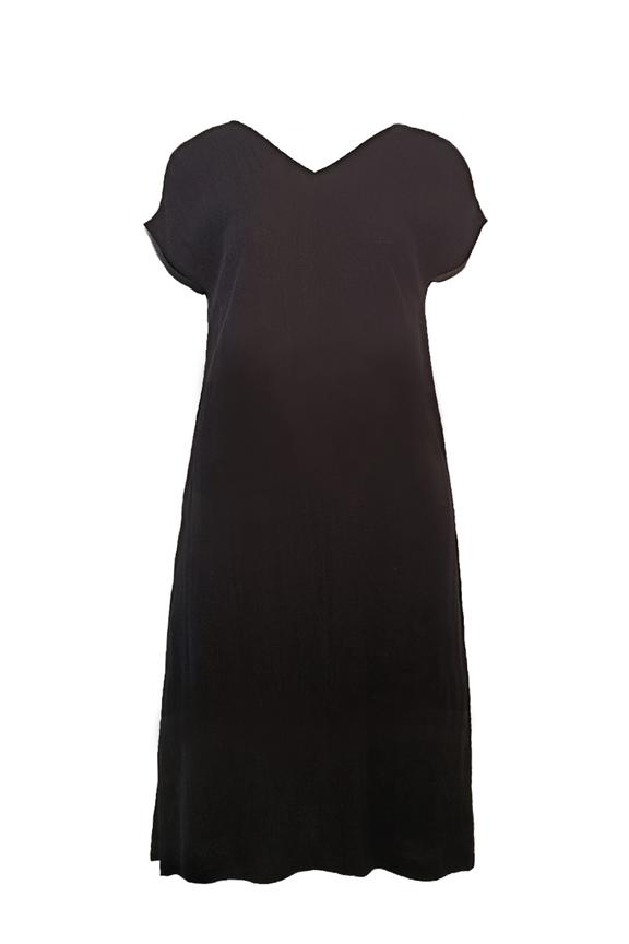 Czarna lniana sukienka