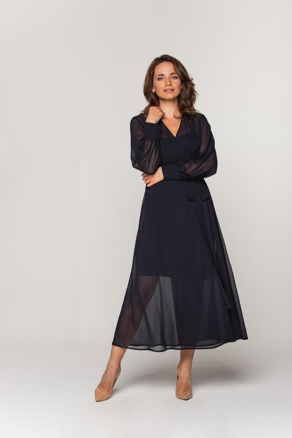 Szyfonowa długa sukienka