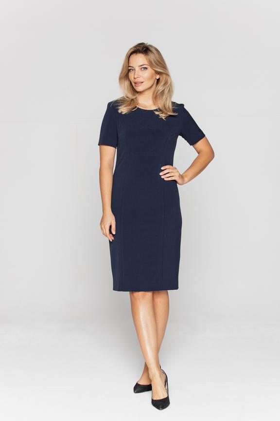 Klasyczna sukienka z krótkim rękawem