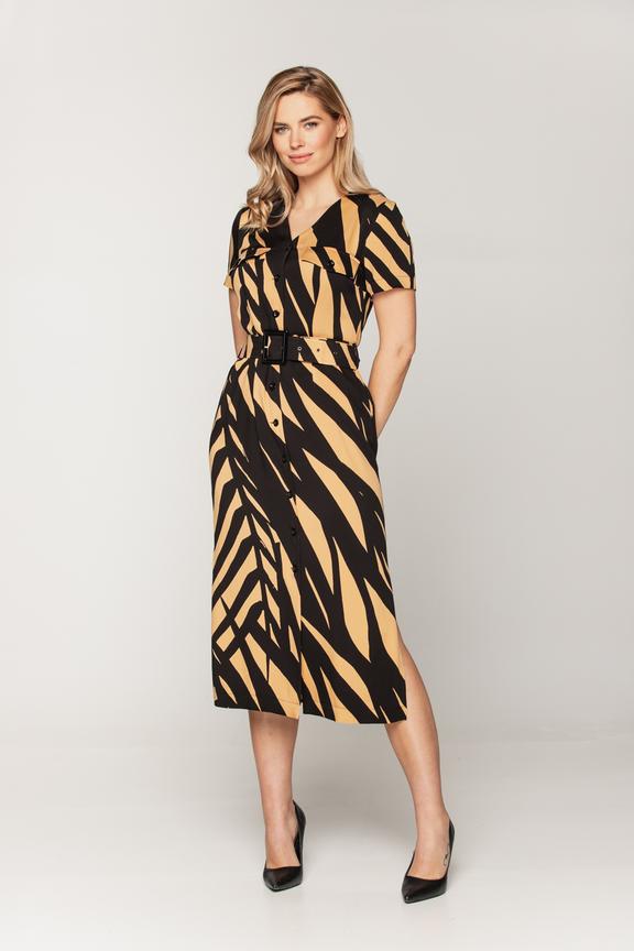 Sukienka midi z rozcięciami po bokach