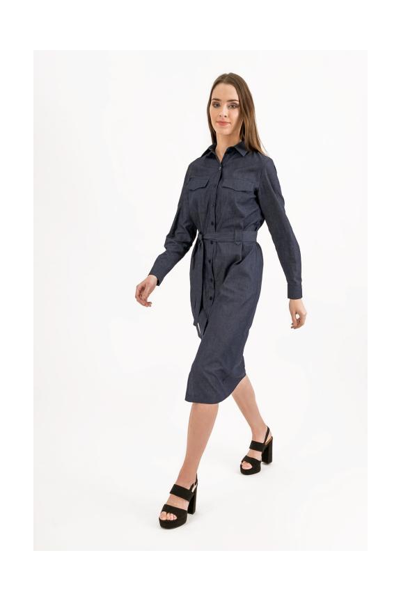 Sukienka midi z szarfą