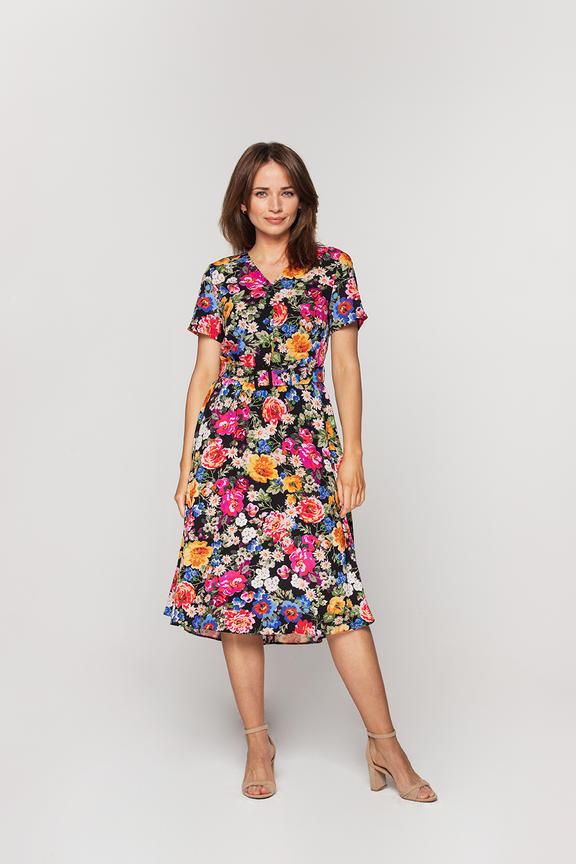 Sukienka z kwiecistej wiskozy