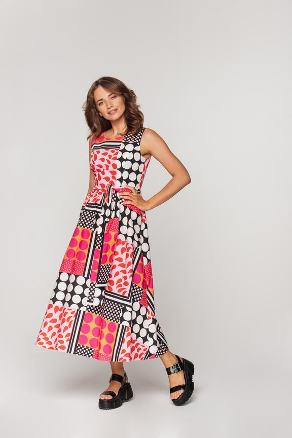 Kopertowa sukienka bez rękawów