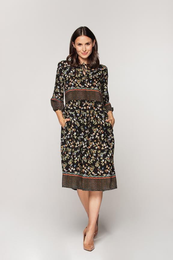 Marszczona wiskozowa sukienka