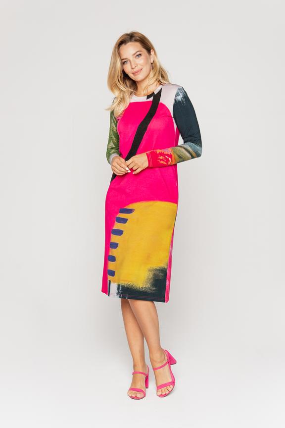 Sukienka z dzianiny o trapezowym kroju