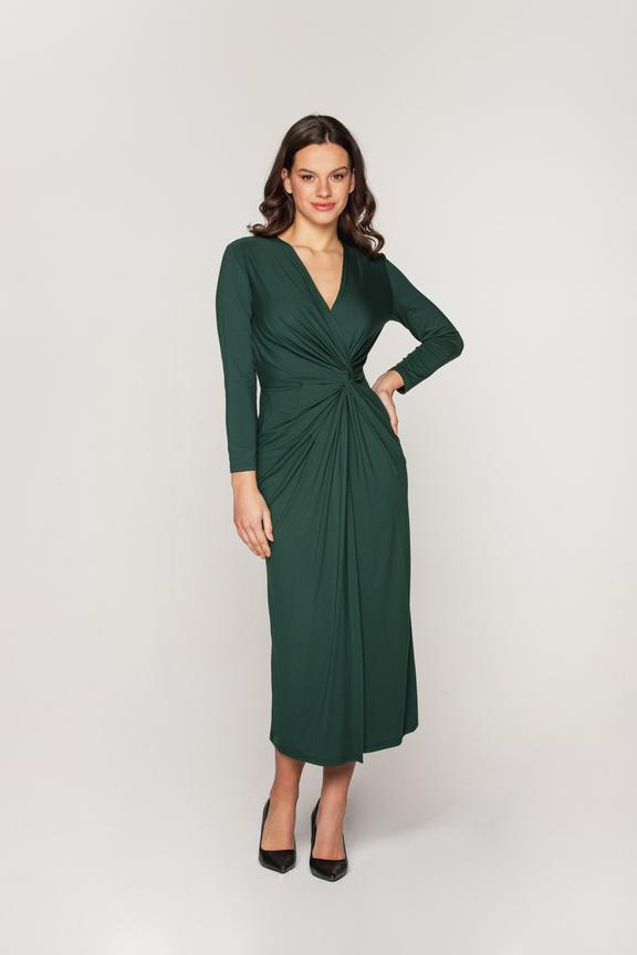 Dzianinowa sukienka z drapowaniem