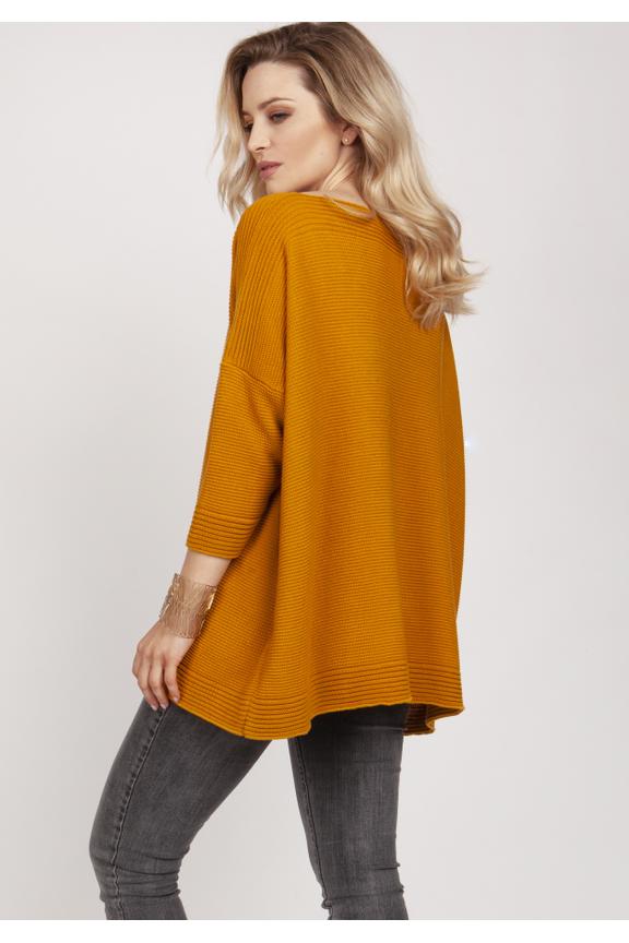 Bawełniany sweter z rękawami 7/8