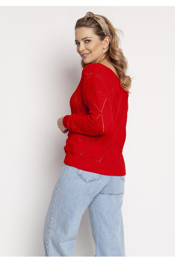 Sweter z dekoltem w serek