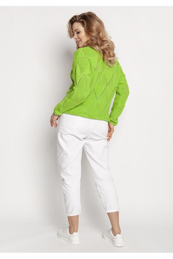 Knitted green sweater