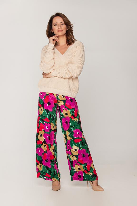 Beige v-neck sweater