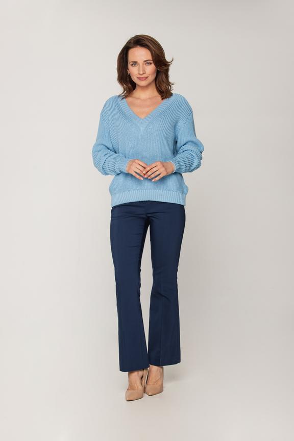 Blue v-neck sweater