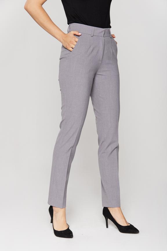 Szare spodnie w kant