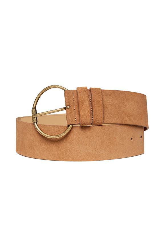 Wide beige belt