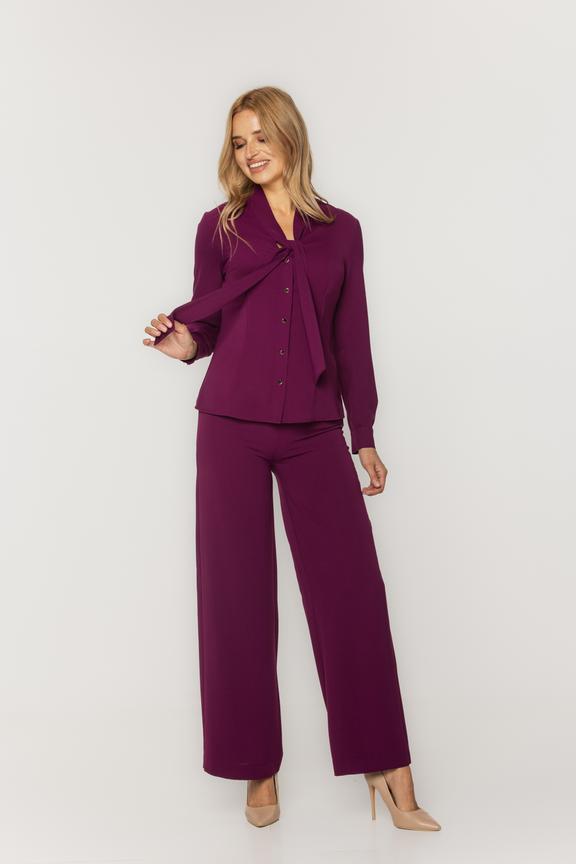 Szerokie spodnie z bocznym zapięciem