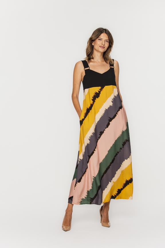 Trapezowa sukienka na ramiączkach