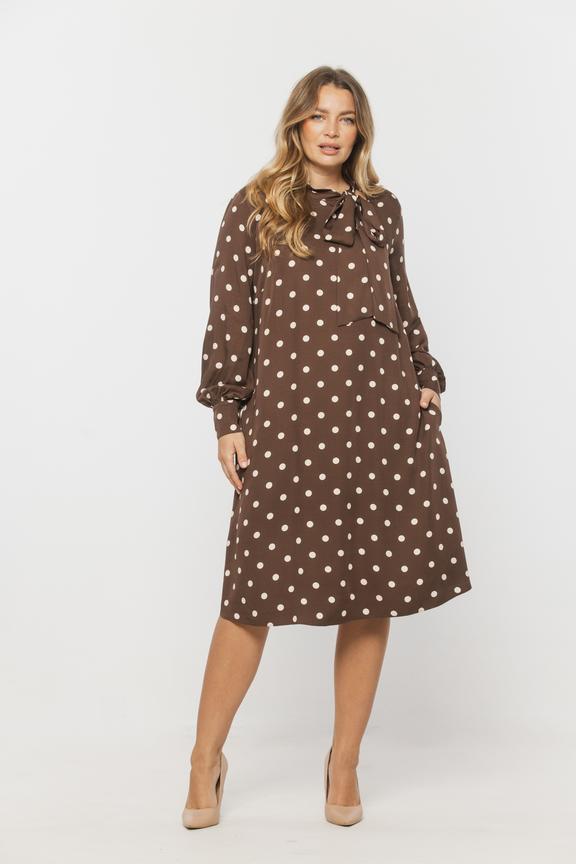 Trapezowa wizytowa sukienka z satynowej wiskozy