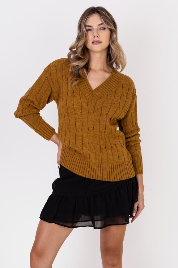 Versatile cinnamon sweater
